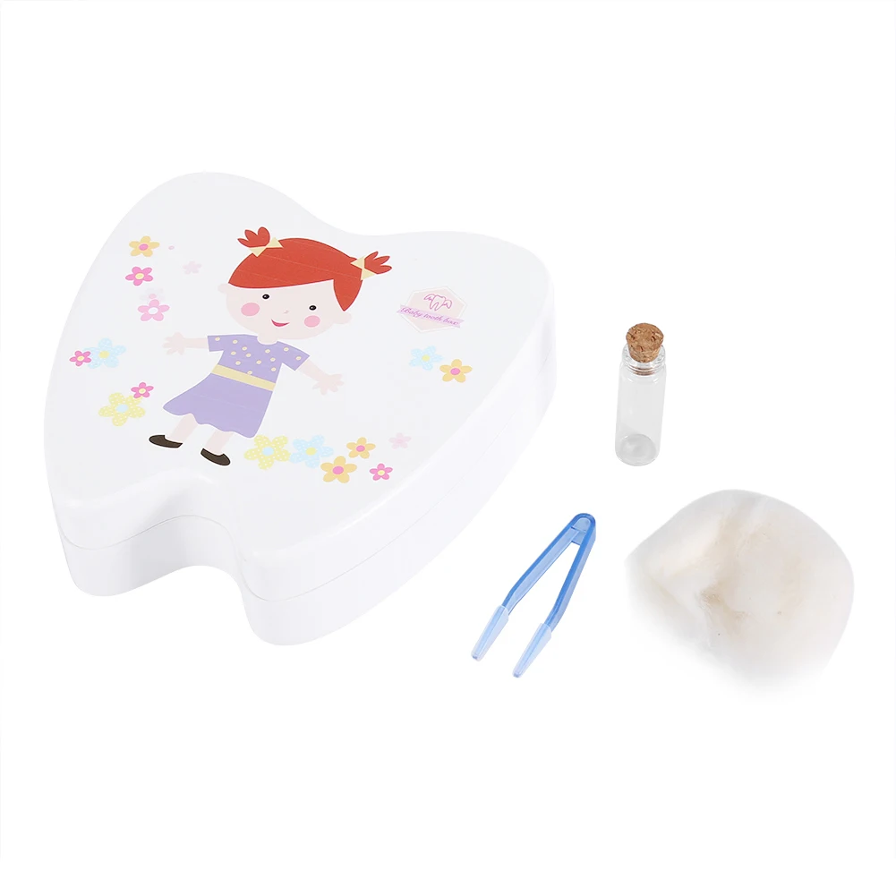 Новая коробочка для молочных зубов деревянные детские молочные зубы для сбора волос Органайзер коробка для мальчика Девочка Кролик