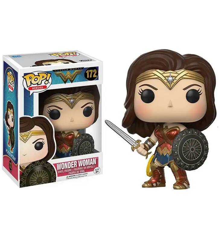 Funko Pop Подарки для женщин куклы Лига мира флэш чудо-женщина Аквамен Брюс Уэйн аниме детская игрушка