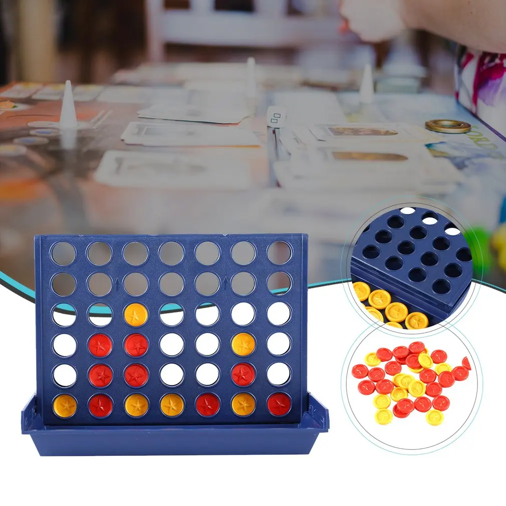 Развивающие игрушечные шахматы Ren Toys-Bingo игра четыре шахматная игра настольная Вертикальная синяя вертикальная соединяющая доска шашки