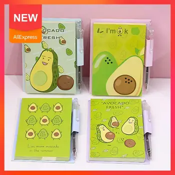 

Kawaii Avocado Pattern With Ballpoint Pen Notepad Diary School Supply Escolar Papelaria Office Exercise 1pcs Book Book R3D9
