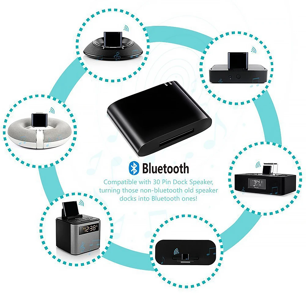 Популярный 30pin беспроводной Bluetooth музыкальный приемник док-адаптер стерео a2dp для Sounddock Динамик бумбокс
