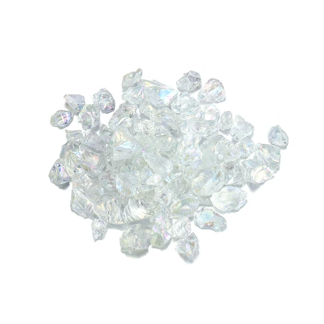 20/50g Glass Metal Crushed Stone Filler DIY Table Decoration Cake Fruit Coaster Filling Decorative Crystal For Epoxy Resin Mold White