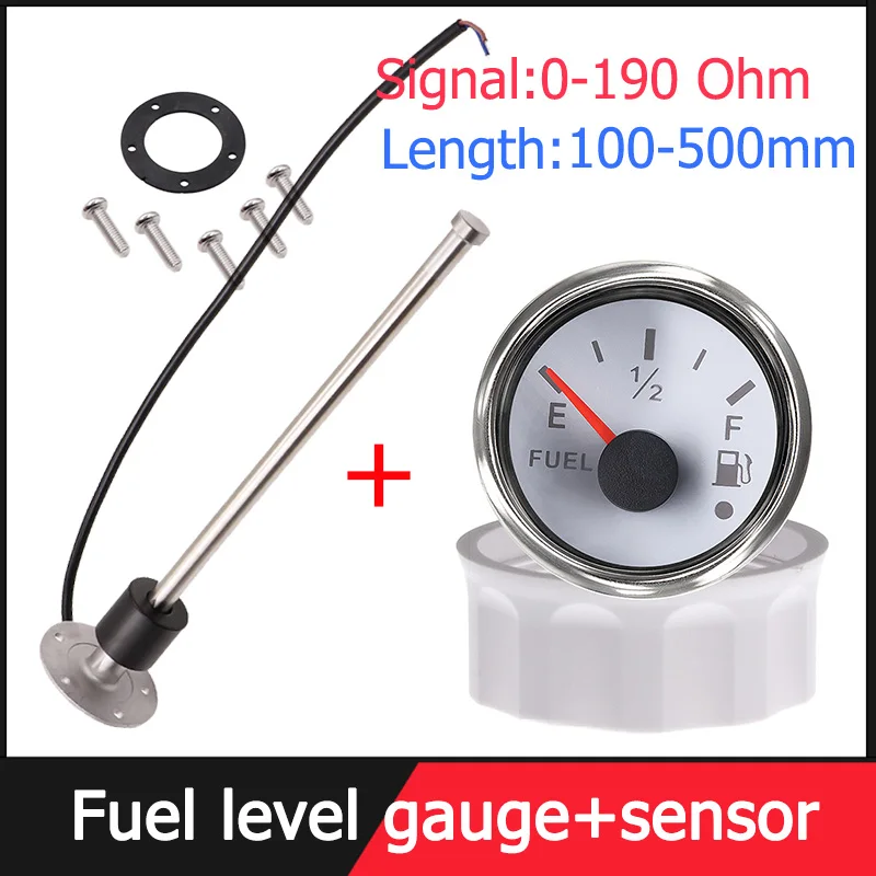 Fuel Oil Level Sensor Sending Unit+52mm Fuel Level Gauge for Car Boat 0-190ohm 
