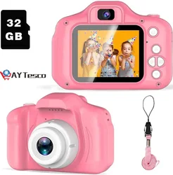 Pussan atualizar crianças câmera meninas brinquedo presentes para 3 4 5 6 7 8 anos de idade meninas crianças câmera selfie hd câmera de vídeo digital para crianças