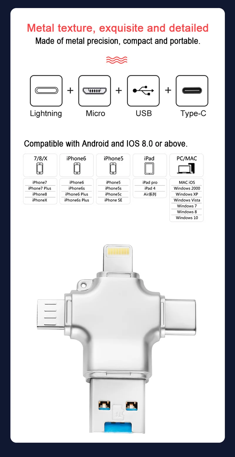 4 в 1 картридер card reader Micro SD microsdhc/sdxc к xqd кардридер typeC OTG адаптер usb 3,0 для освещения адаптер Аксессуары для ноутбуков кардридер переходник usb карт ридер для ноутбука аксесуары кард ридер флешка
