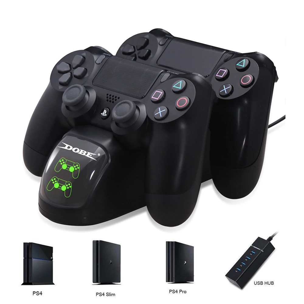 Игровой контроллер зарядное устройство для PS4/PS4 Slim/PS4 Pro контроллер док-станция двойной USB геймпад Зарядное устройство Док-станция настольное зарядное устройство