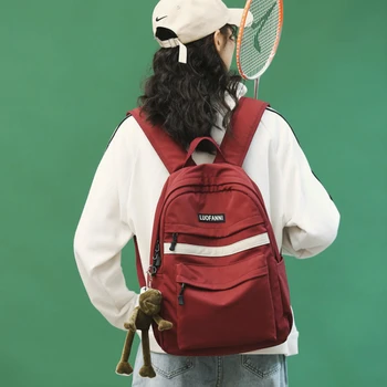 

Simple and stylish portable large capacity College style backpack large capacity outdoor sports student school bag