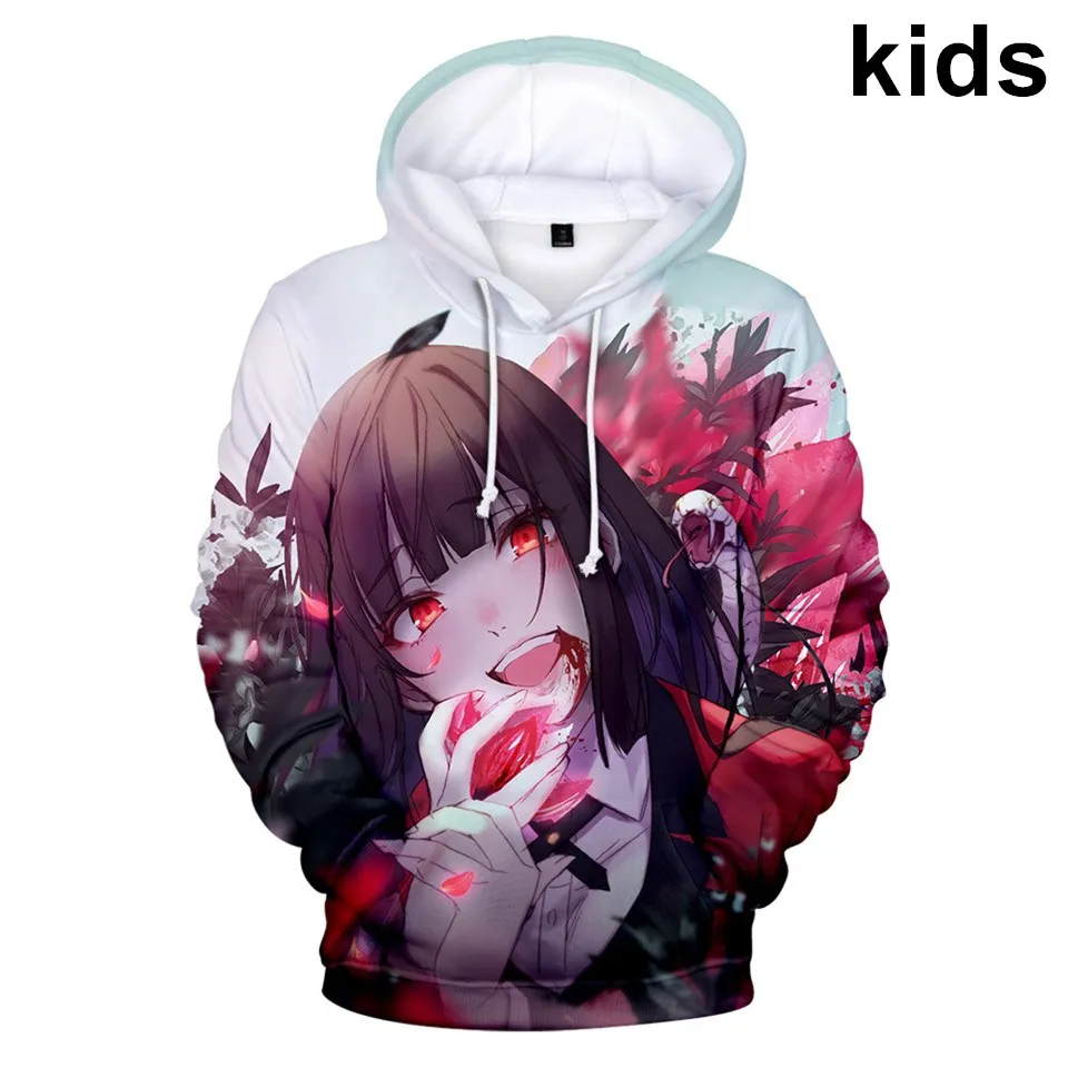 

3 To 14 Years Anime Kakegurui Clothing Kids Boys Girls Cosplay Hoodies Jabami Yumeko Sweatshirt Children Clothes