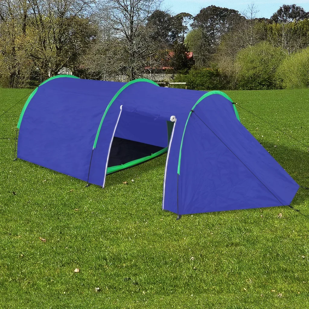 

Waterproof Camping Tent 4 People Navy Blue / Green Windproof Beach Camping Tent Large Space For Outdoor Camping / Traveling