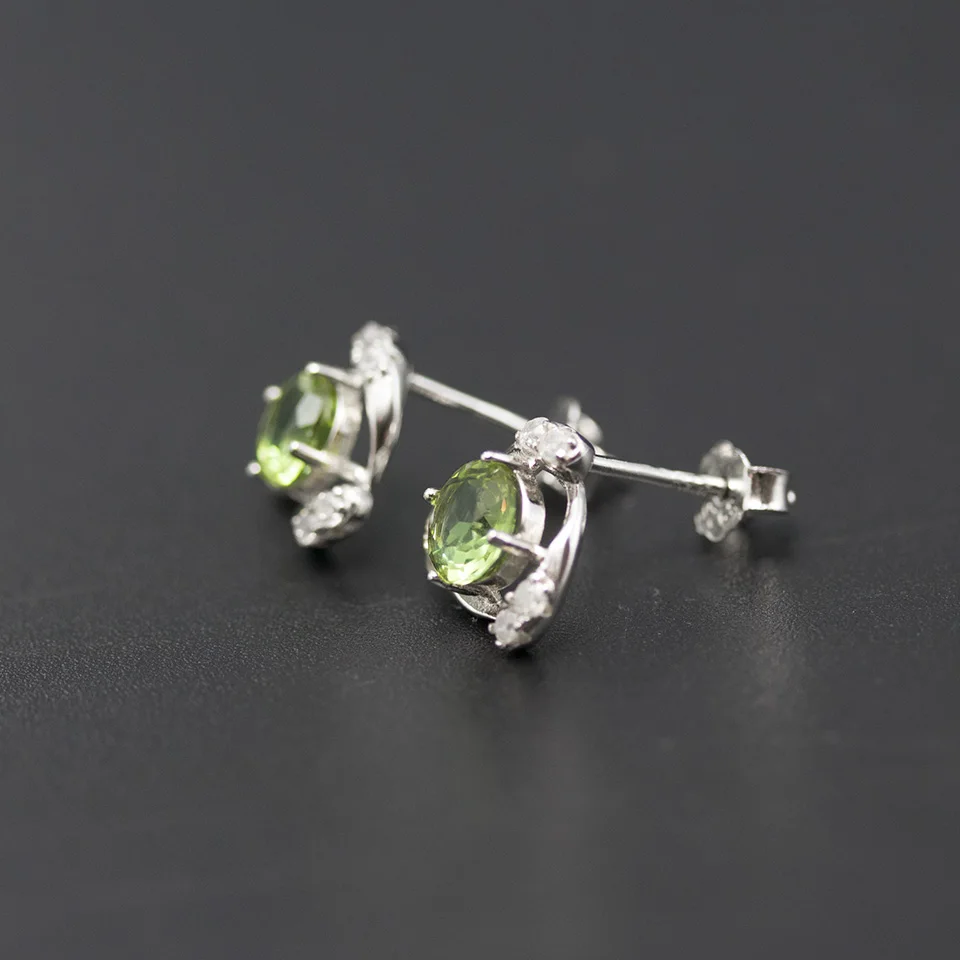 Bolai small color change diaspore stud earrings 925 sterling silver 1.0ct created sultanit gemstone jewelry for women girl 2019