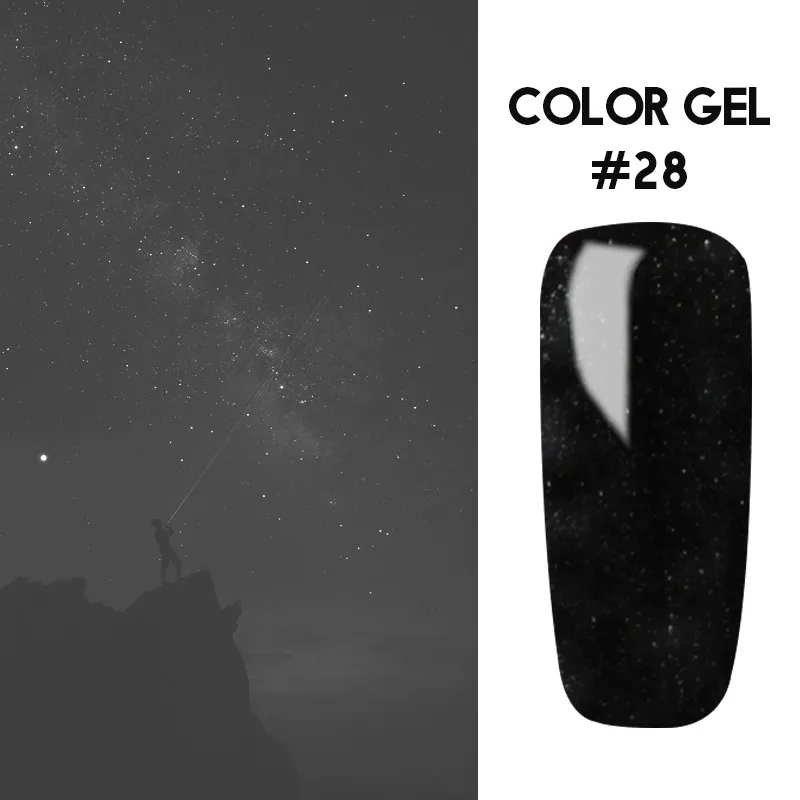 Bukio Nail Polish Pure Color Semi Permanent Base top Need UV LED lamp For Manicure Varnish Paint Hybrid ROSALIND nail gel - Цвет: 28