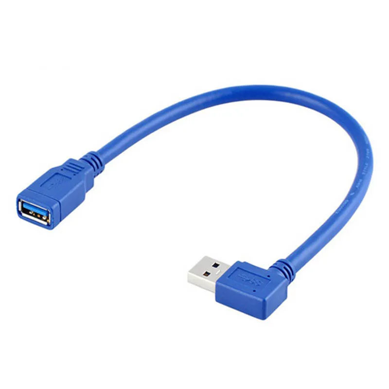 USB 3,0 Удлинительный кабель левый и правый угол A папа-мама линия 5 Гбит/с Высокая скорость@ JH