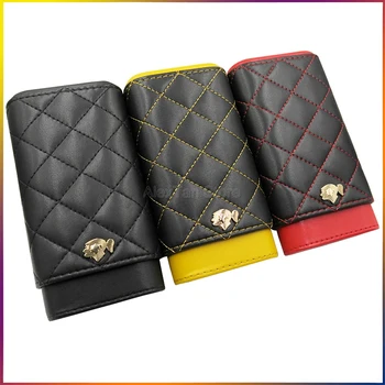 

COHIBA Elegant Leather Adjustable Cedar Wood 3 Tube Cigar Case Humidor Cigar Box Cigars Holder Case With Gift Box