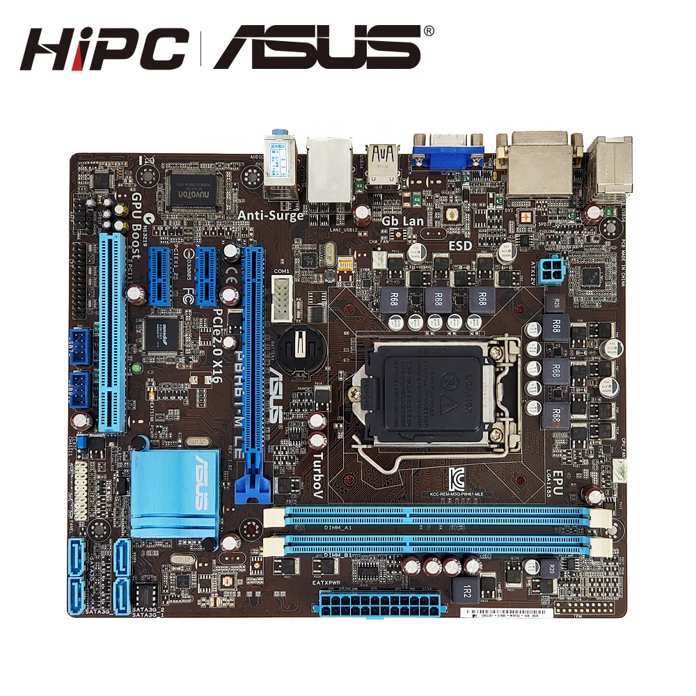 Настольная Материнская плата Asus P8H61-M LE H61 с разъемом LGA 1155 для Core i3 i5 i7 DDR3 16G SATA2 USB2.0