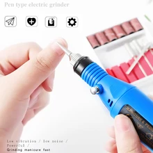 Маникюрный станок электрический набор сверл для ногтей фрезы мини Шлифовальная Пилка Для ногтей файл KG66