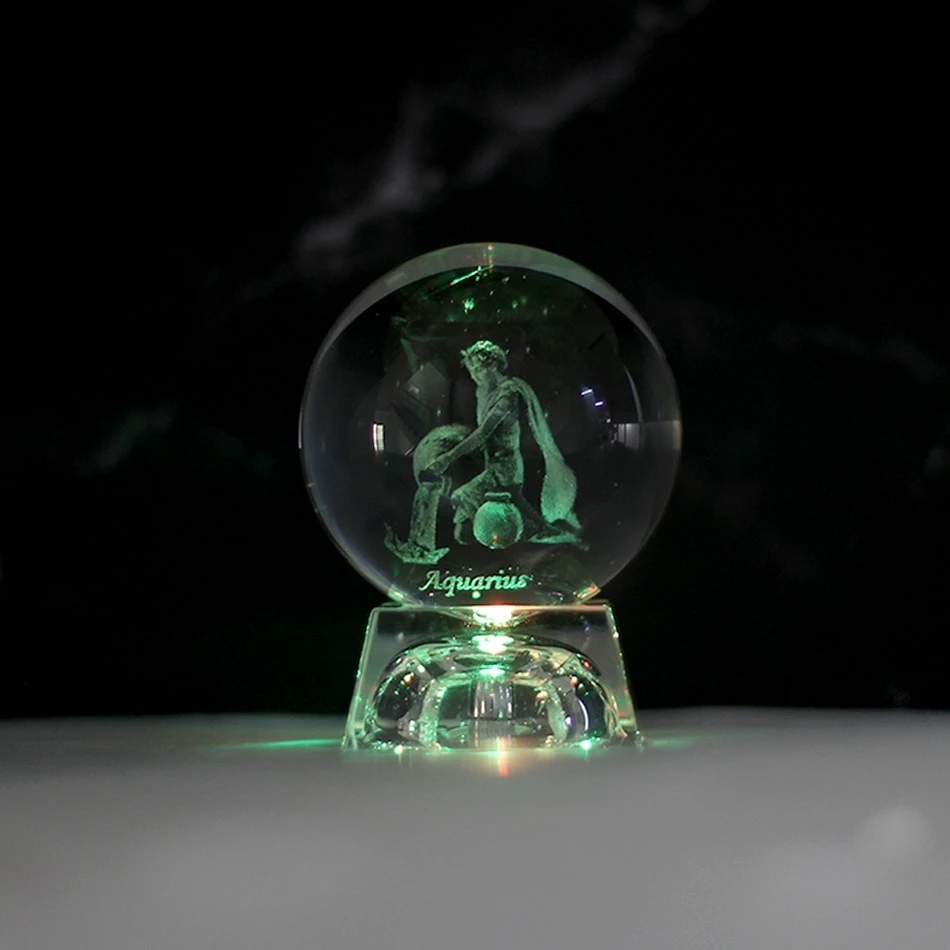 

6cm Laser Engraved Solar System Ball 3d Miniature Planets Model Sphere Glass Globe Ornament Home Decor Gift For Astrophile