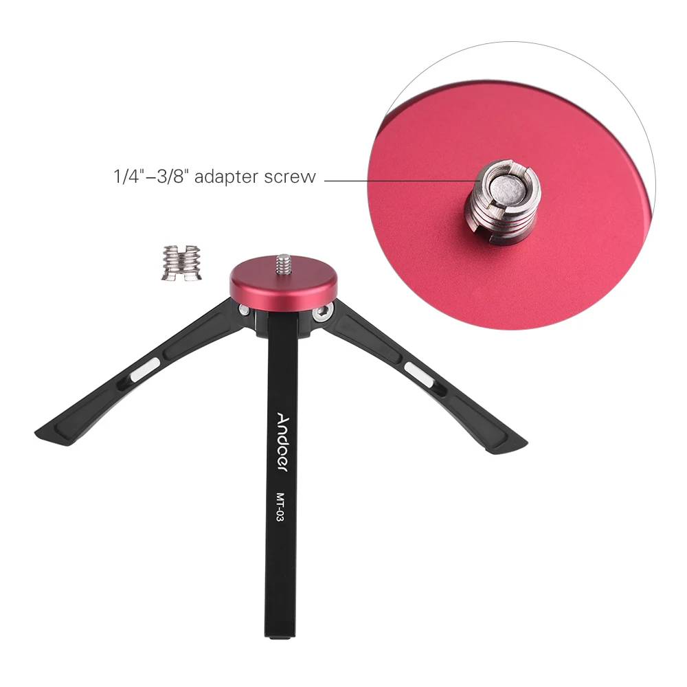 Andoer MT-03 портативный мини настольный штатив Настольный Штатив 1/4-3/8 дюймов винтовое крепление для Canon Nikon sony экшн-камер смартфона