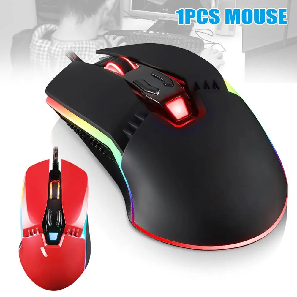 MOTOSPEED Проводная игровая клавиатура Мышь 4000 Точек на дюйм 4-Скорость Точек на дюйм регулировки RGB Подсветка для портативных ПК PUO88