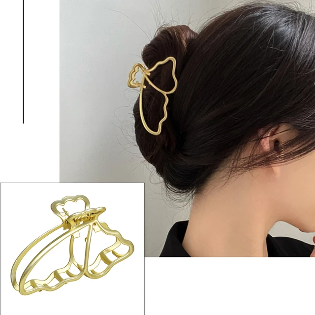 Women Fashion Simple Gold Hair Claw Retro Hair Clips Barrette Headband Hairpin Hair Crab 2021 Trend Hair Accessories 6795