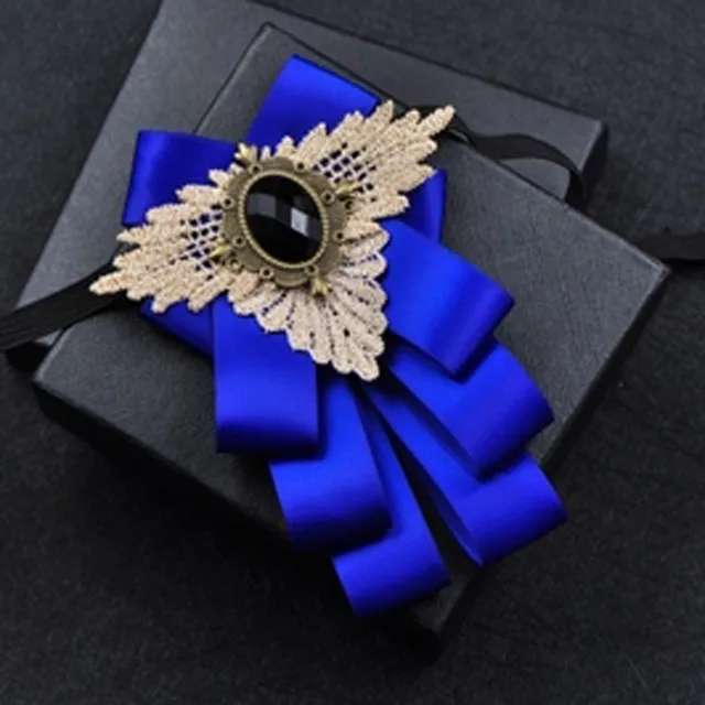 British New Fashion Men's Wedding Performance Groom Wedding-Party Flower Collar Bow Tie Pocket Towel Square Set Men Accessories Blue