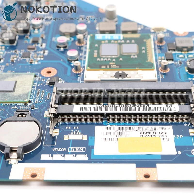 Материнская плата NOKOTION для ноутбука Acer aspire 5742 5733 5742Z 5733Z MBRJY02002 определенное