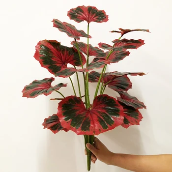 

68cm 18 Heads Tropical Palm Tree Large Artificial Plants Fake Monstera Tree Plastic Palm Leaves For Home Wedding Garden Decor