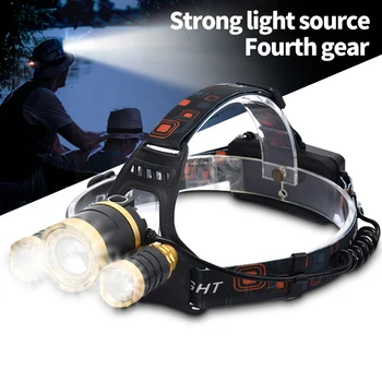 

3/5 LED Headlamp Battery Headlight Flashlight Torch 4 modes Outdoor Hunting Head Light Fishing Light Camping Lantern Lamp