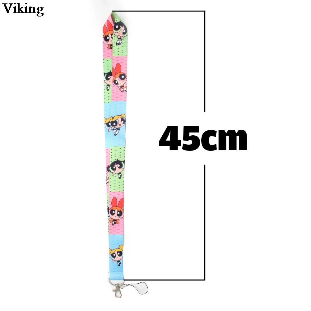 The Powerpuff Girls Cartoon Lanyard For keys Phone Holder Cute Phone Neck Straps With Keyring Cool ID Badge Holders G0294