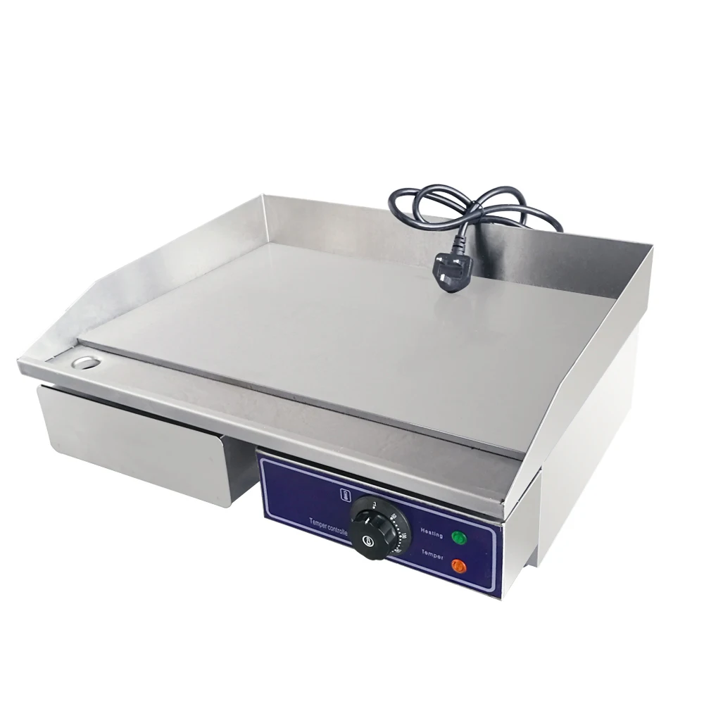 Одобренная CE электрическая сковорода для гриля Коммерческая хорошего качества сковорода для гриля железная плоская сковорода для кухонного прибора