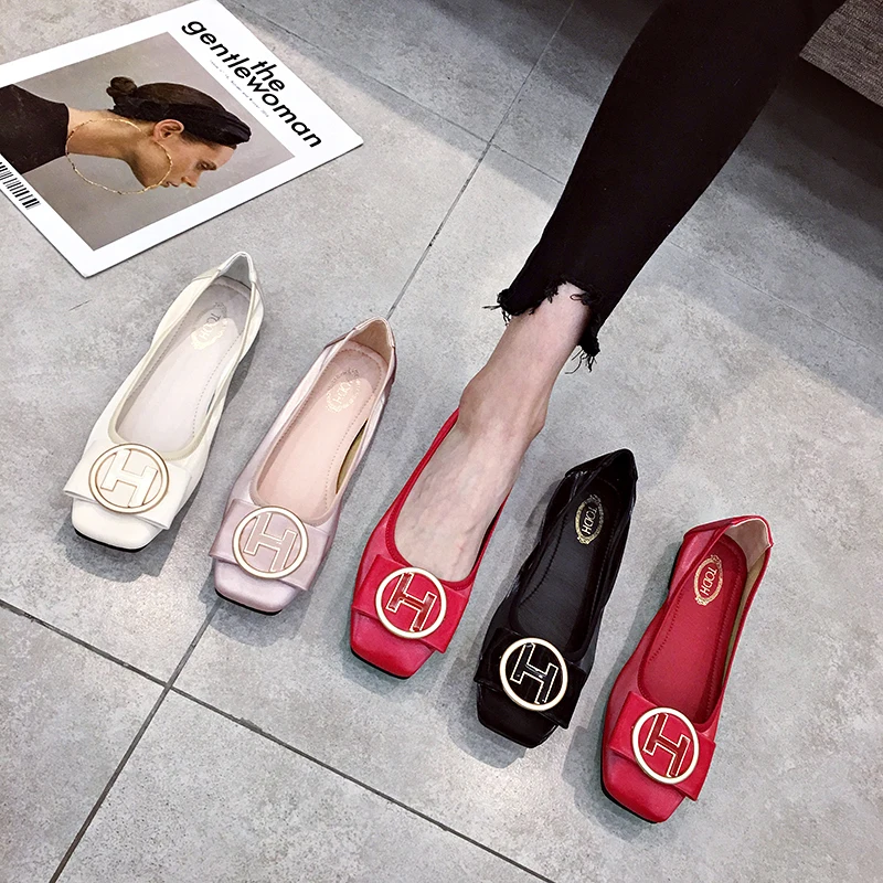 FamtiYaa Elegant Flat Shoes for Women Summer 2020 Sweet Woman Loafers Ballet Flats Shoes Ladies Breathable Casual Footwear Shoe