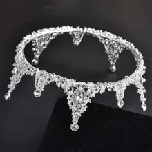 Корейский стиль невесты стиль Корона Свадьба Головной убор принцесса день рождения круг свадебные аксессуары