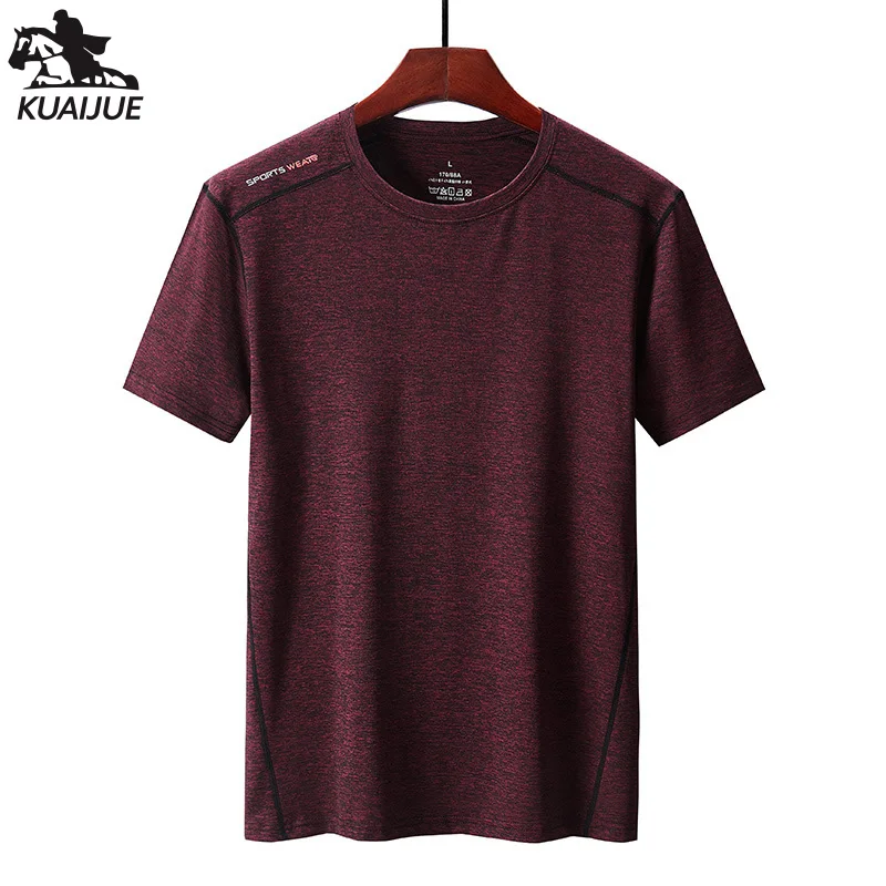 

T-shirt men L-6XL 7XL 8XL mens t shirt Running men tshirtsBreathable stretch Fitness T-shirt mens casual Quick dry t shirts 2018