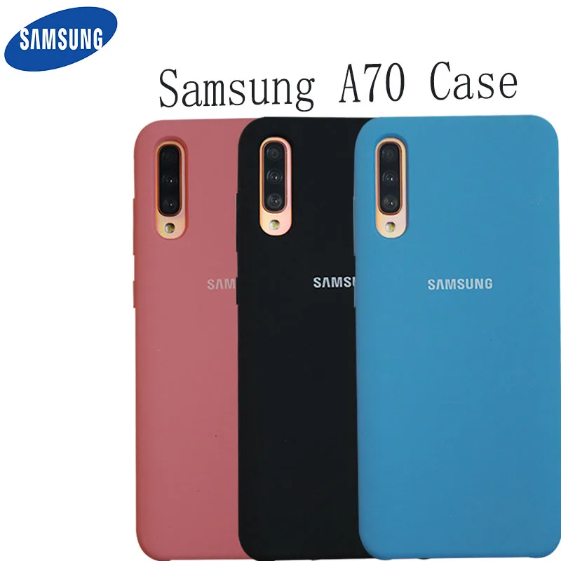 

Original Samsung A70 Case Silky Soft-Touch Full Protective Back Silicone Shell For samsung Galaxy A70 High Quality phone Cover