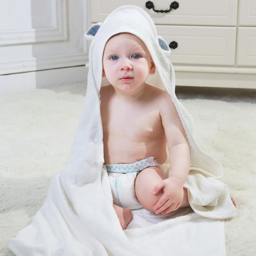 Bebe A Capuche Serviette De Bain Doux Absorbant Poncho Nouveau Ne Mignon Bebe Plage Spa Sechage Rapide Peignoir Serviette Couverture 90 90cm Aliexpress