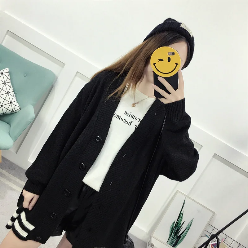 2019Autumn Winter Batwing long Sleeve Knitwear Cardigan Women smooth Knitted Sweater pocket design Cardigan Female Jumper Coat