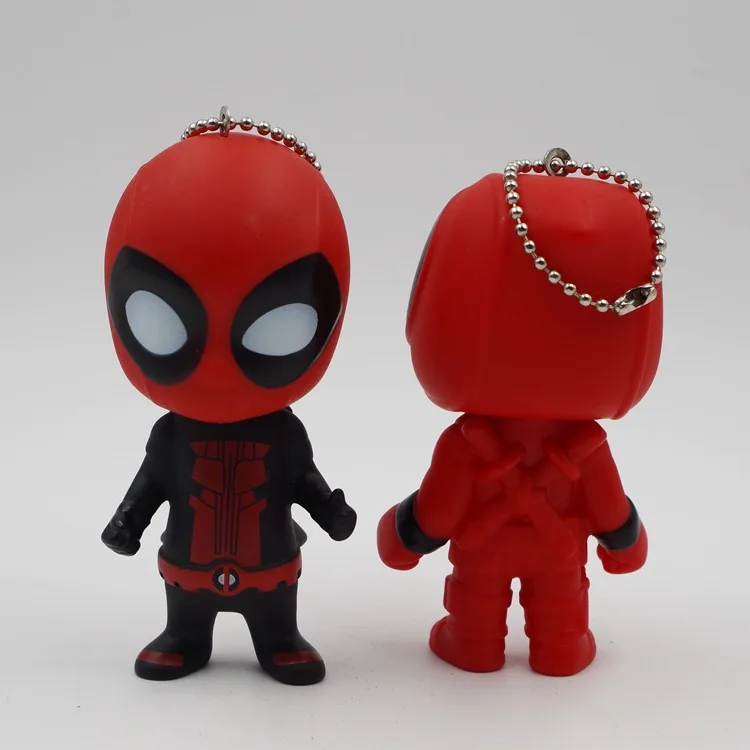 

2019 New Deadpool Toys With Chain Baby X-men PVC shake Doll Anime Model Movie Cosplay Doll deadpool Catoon Action Figures Toy