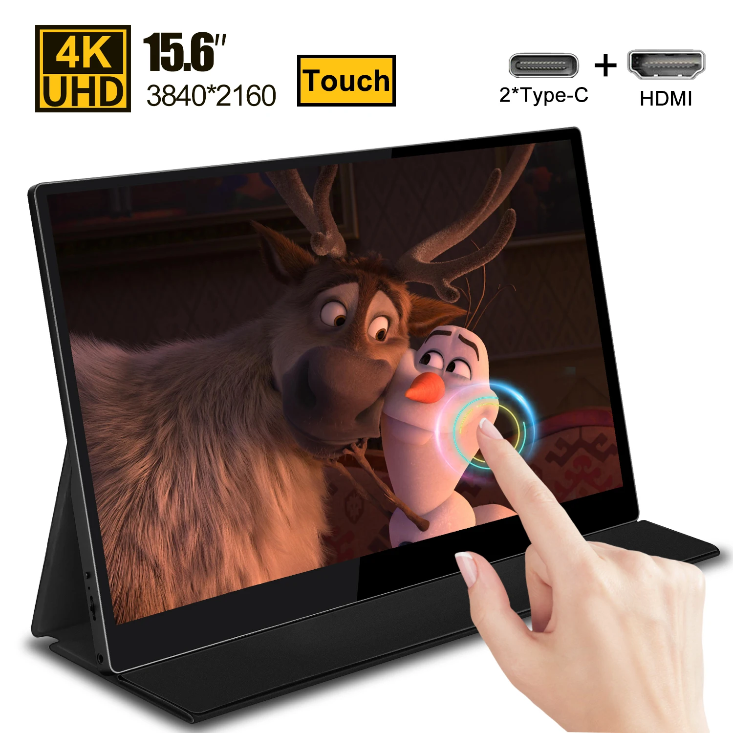 

15.6 4K USB 3.1 Type-C touch screen portable monitor for Ps4 Switch Xbox Huawei Xiaomi phone gaming monitor Laptop LCD display