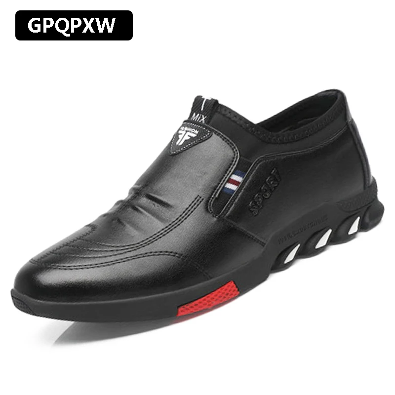 

2019 New Men's Casual Shoes Breathable Deodorant Business Men's Shoes Non-slip Wear-resistant Shock Absorbers Set Foot Shoes