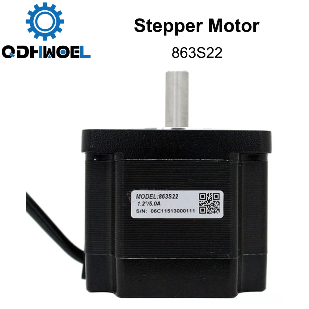 QDHWOEL Leadshine 3 фазы шагового двигателя 863S22 для NEMA34 5A Длина 71 мм вал 12 мм|Шаговый