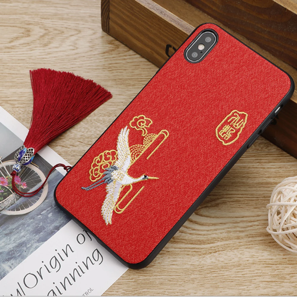 Чехол для iPhone XR XS Max 6 6s 7 8 Plus X в китайском стиле|Бамперы| |