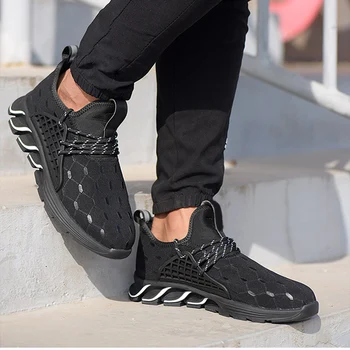 

Unisex Steel Toe Shoes Anti-puncture Breathable Non-Slip Work Shoes Stereoscopic Foot arch Composite Toe Work Shoes Women Men