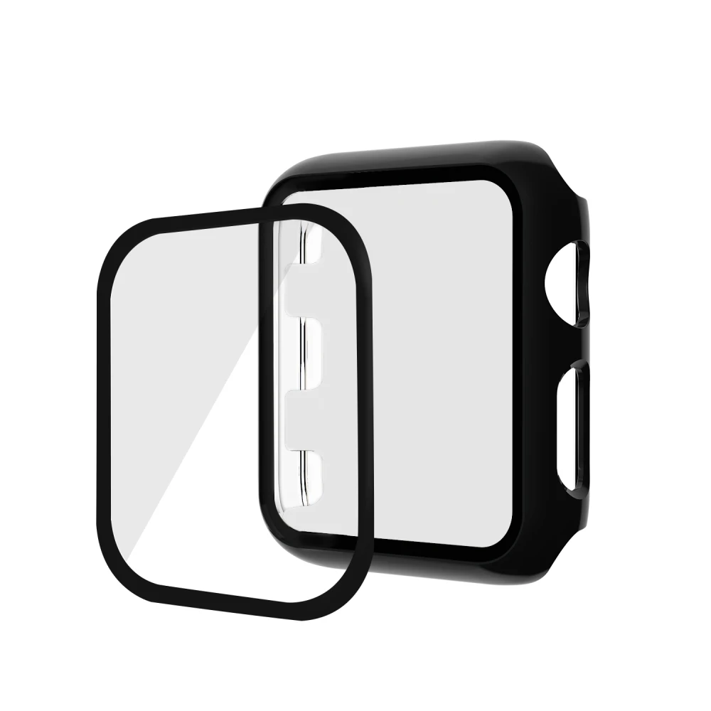 Защитный чехол для Apple Watch iwatch 38 мм 42 мм корпус из поликарбоната+ 3D закаленное стекло жесткая универсальная защитная крышка серии 3 2