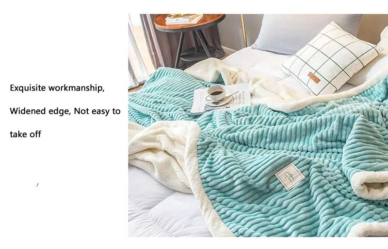Зимнее домашнее одеяло, утолщенное теплое покрывало из кораллового флиса для дивана, офисные одеяла, одеяло
