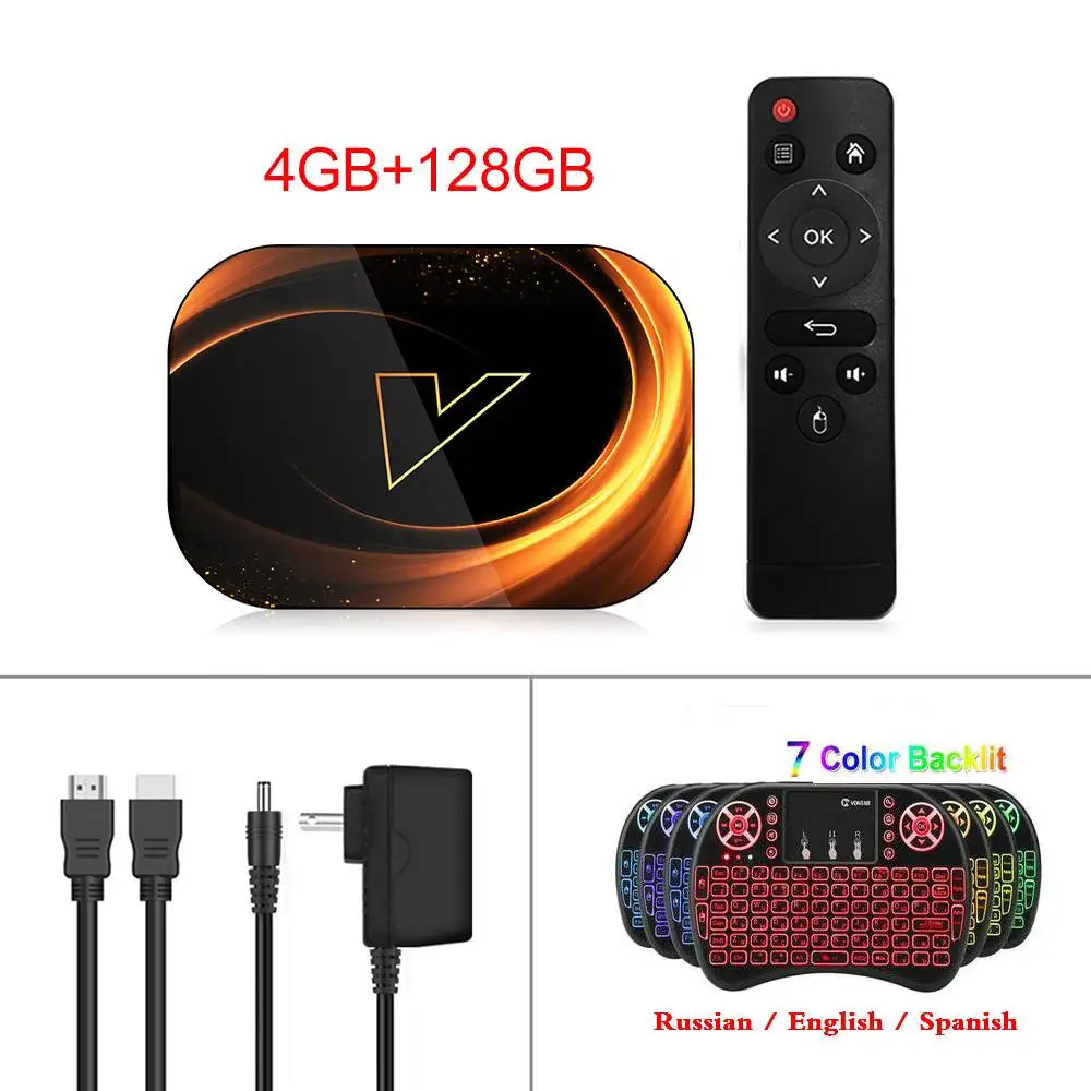 4GB128GB I8 Yojia Smart 8K tv Box Android 9,0 Amlogic S905X3 Max 4 ГБ ОЗУ 128 Гб ПЗУ 64 Гб 1000 м двойной Wifi Netflix Youtube 2G/16G медиаплеер - Цвет: 4GB128GB I8