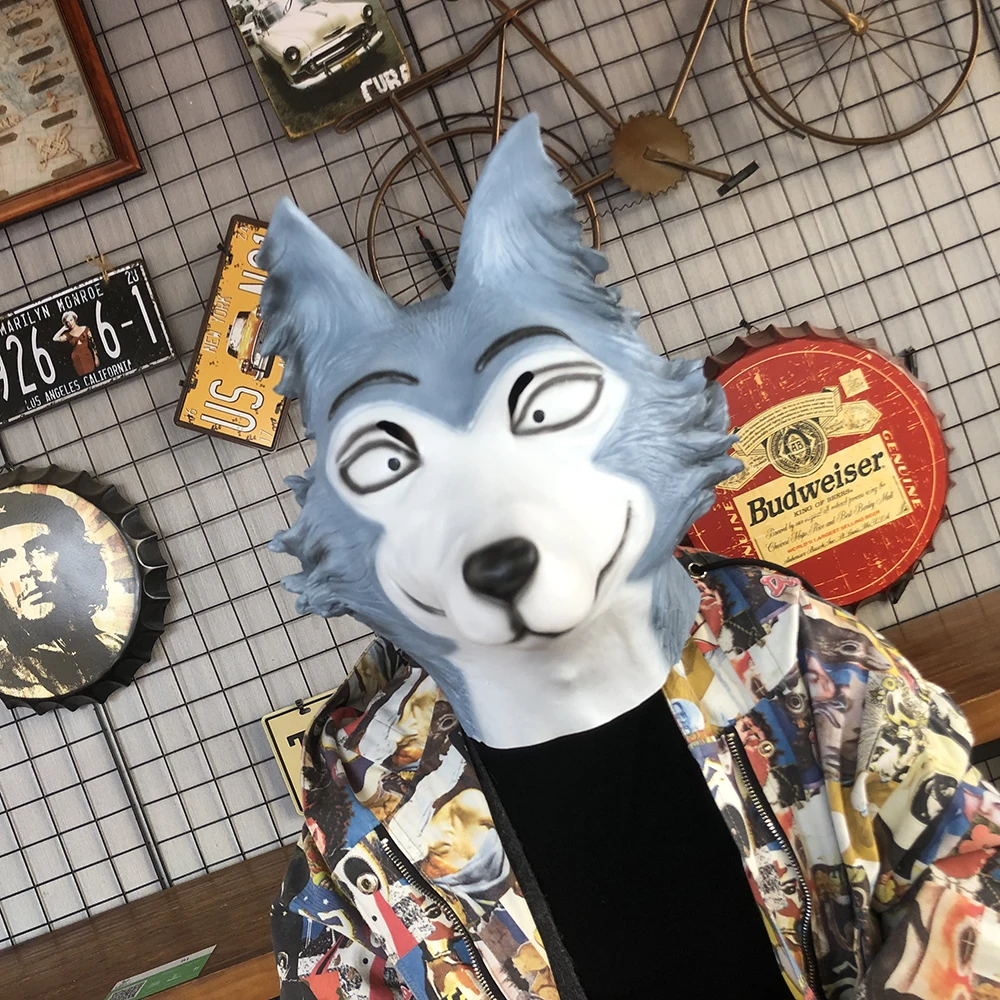 Японский аниме BEASTARS Косплей легоши Волк Маска Косплей животные маски волка Маскарад Рождественский костюм реквизит подарки - Цвет: as photo