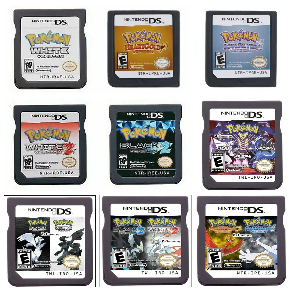 突くシリーズダイヤモンドポケモンハートゴールドblack2白2ポケットモンスターソウルシルバーゲームカートリッジコンソールカードニンテンドーds 3ds 2ds Nds英語版 Memory Cards Aliexpress
