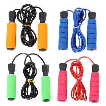 

4pcs Sponge Handle Jump Rope Portable Jumping Exercise Sport Equipment Durable Skipping Rope for Home School