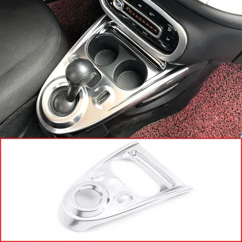 

For Smart 453 Fortwo Forfour 2015-2020 ABS plastic Silver Central control Gear Shift Panel Gears panel Car Interior Accessories