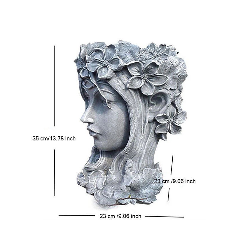 Голова греческой богини семена бонсай цветок настольные горшки цветочные композиции контейнер ручной работы художественные украшения