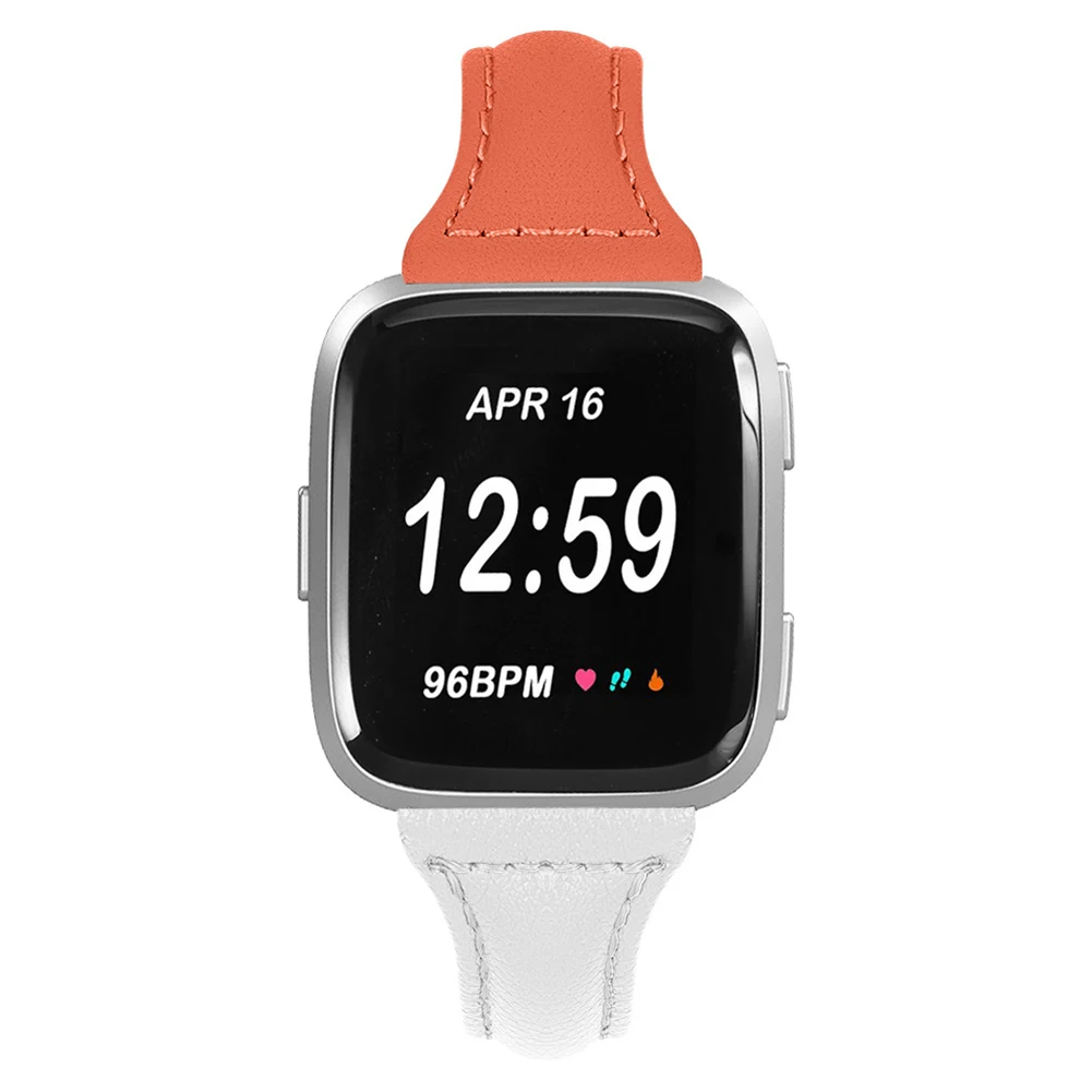 Мода 3 цвета Лоскутная Т-образная кожа женщина смарт-ремешок Браслет для Fitbit Versa ремешок для ми банд 2